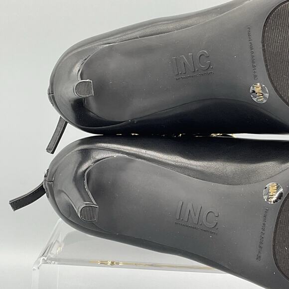NEW I.N.C. Women’s Radeyah Pointed Toe Chain Booties Black Size 10M - Picture 10 of 11